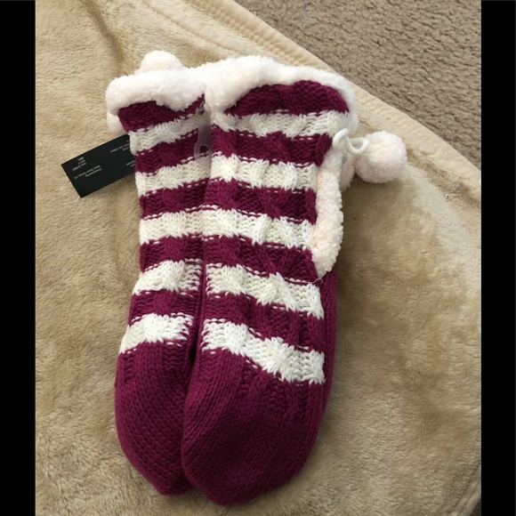 WOMEN’S SLIPPER SOCKS NON SKID SLIP THICK WARM NEW - Picture 1 of 2